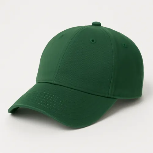 Simple green cap with a visor, facing left