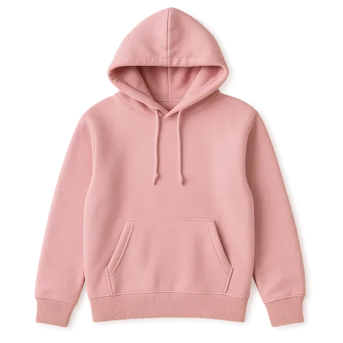 Stylish pink hoodie with a hood and front pocket