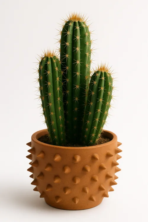Cactus with Spines in a Creative Pot with Thorns