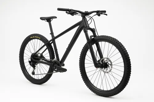 Mountain bike with a sturdy frame and Maxxis tires