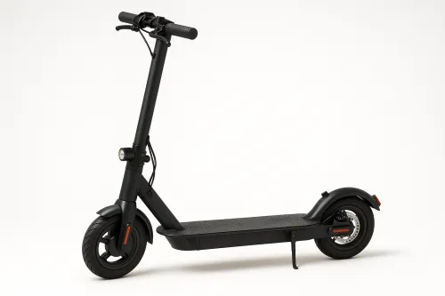 Black electric scooter with smooth lines and modern design