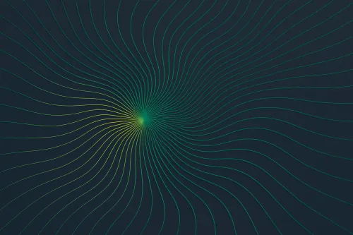 Абстрактный фон с волнистыми линиями в зелено-желтых тонах