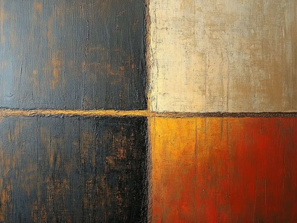 Complex Abstraction with Contrasting Colors and Textures