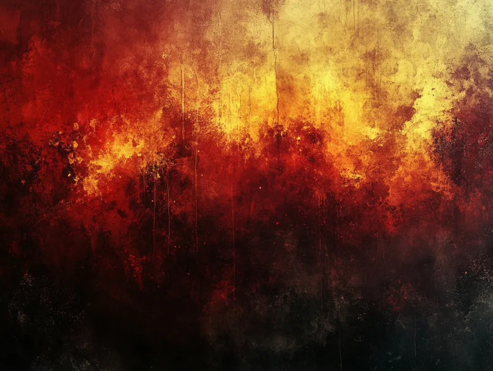 Una representación abstracta vibrante y texturizada de llamas y calor