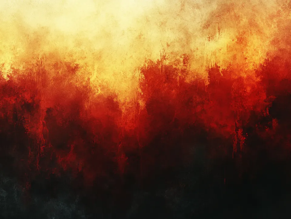 Fiery Abstract Image with Transitions from Yellow to Red