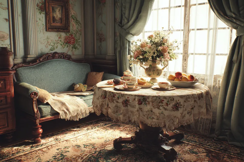 Cozy space with Neoclassical furniture and decor