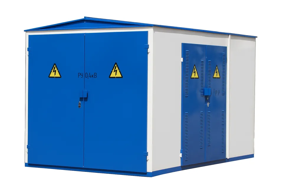 Metal distribution panel with warning safety signs