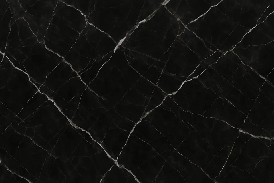 Image of black marble with expressive white lines