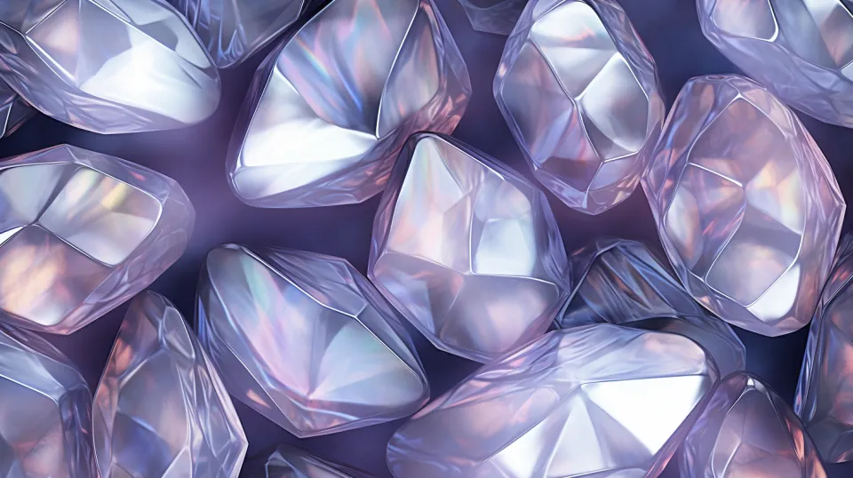 Diversity of Transparent Gemstones on a Dark Background