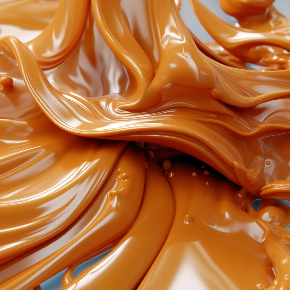 Líquido naranja que crea una textura dinámica y brillo