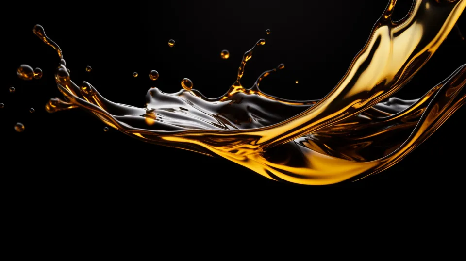 Beautiful image of liquid in the form of a jet on an ultra-black background