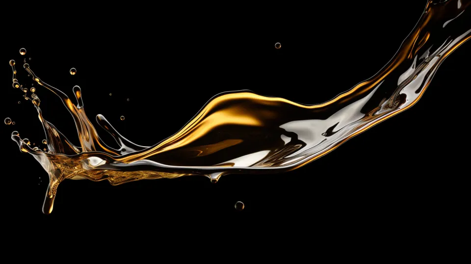 Image of a droplet of liquid dramatically splashing against a black background