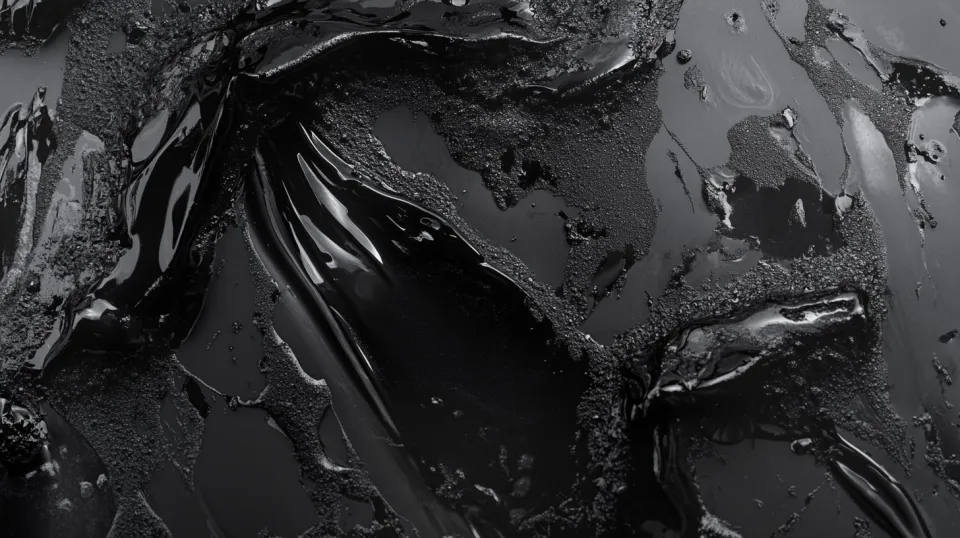 Textura compleja de material negro brillante con superficie lustrosa