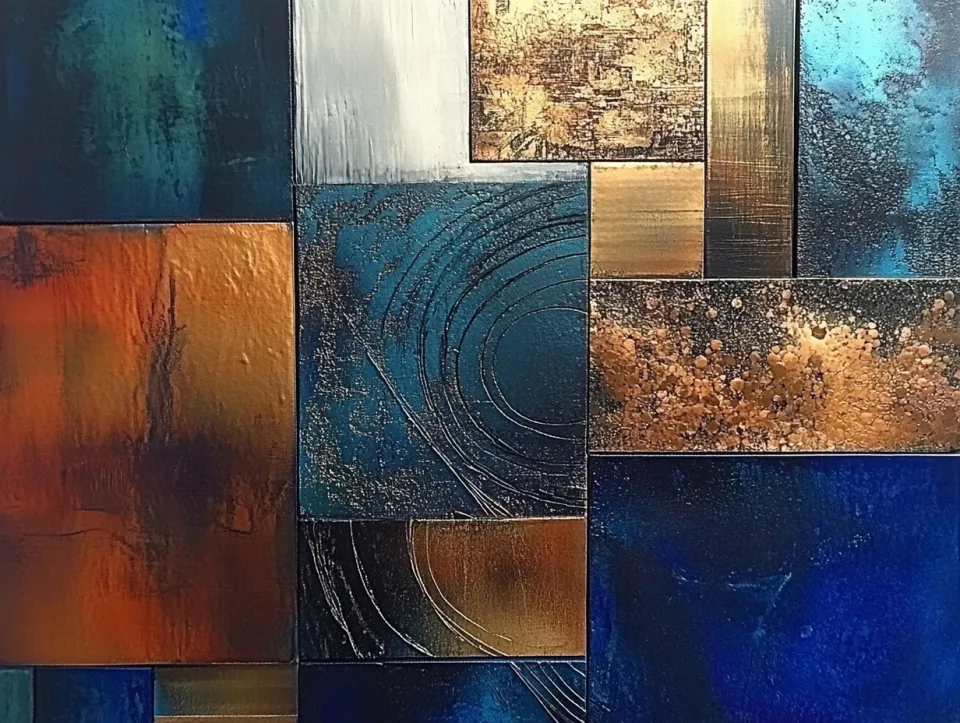Abstract Composition with Rich Texture and Deep Colors