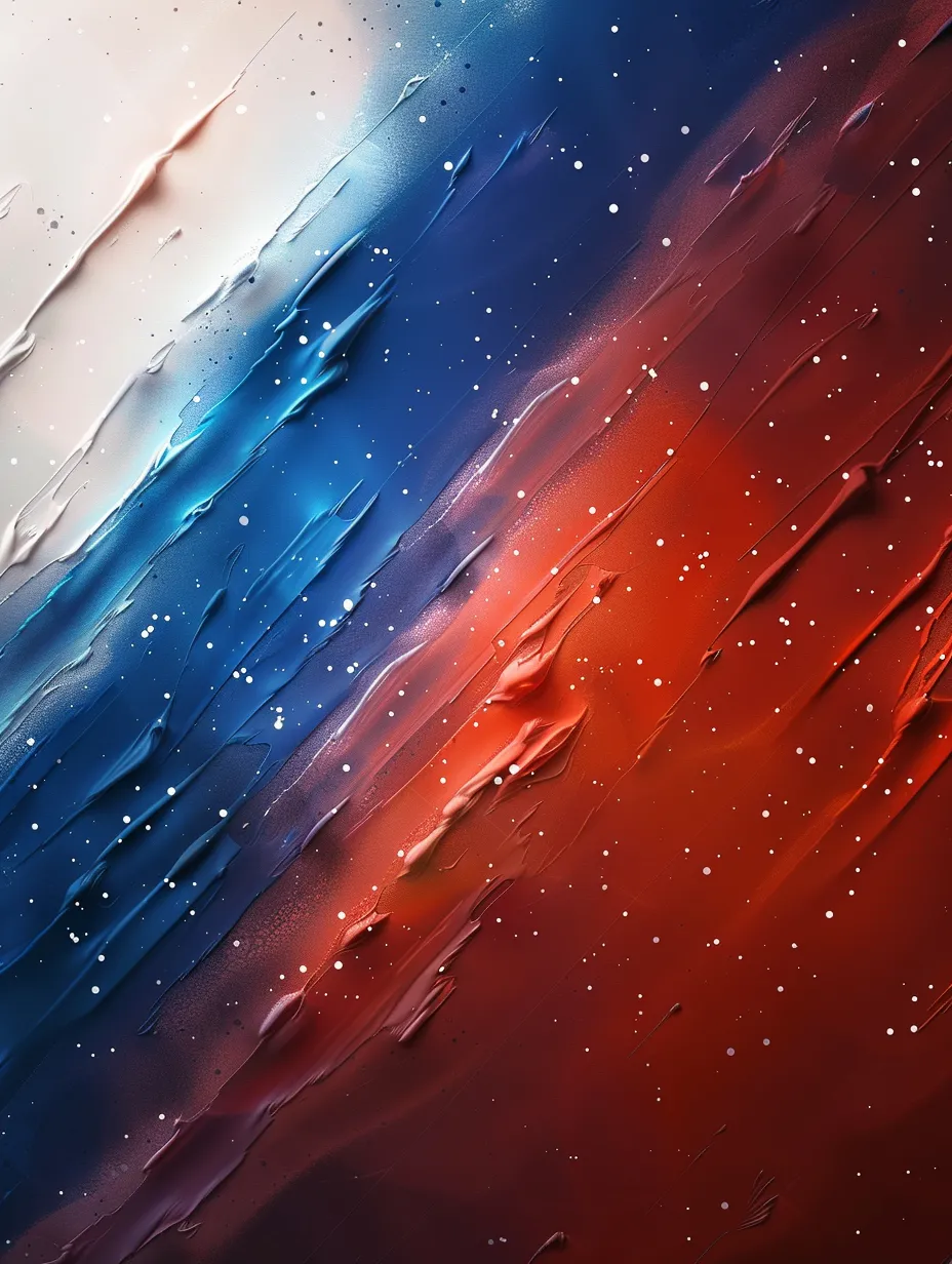 Abstract Graphics with Overlapping Colors of the Russian Tricolor