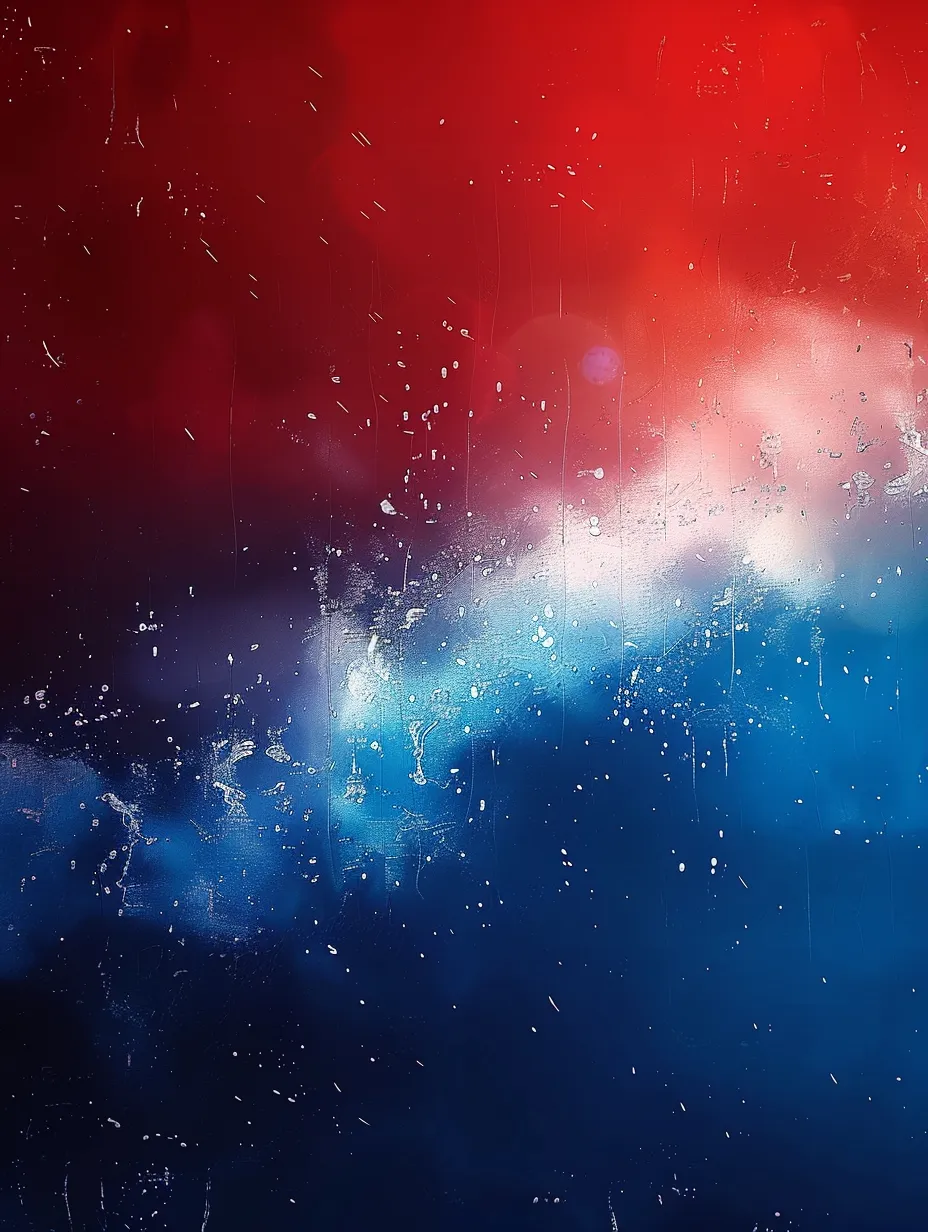 Beautiful abstract background, a combination of red and blue colors with droplet effects