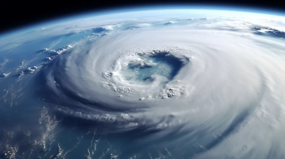 Imagen de un ciclón tropical visto desde el espacio