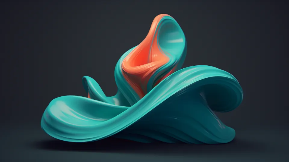 Modern Abstraction with Smooth Lines and Bright Colors