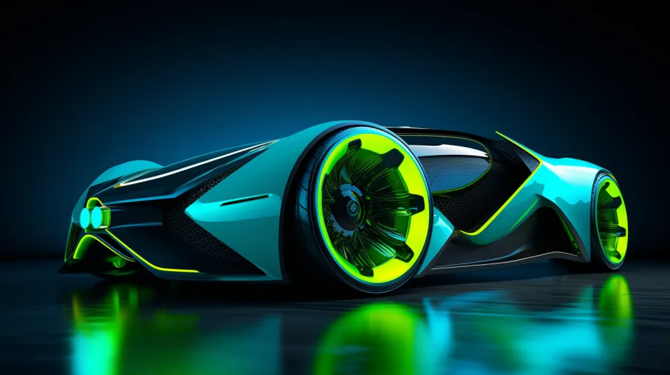 Инновационный спортивный автомобиль с яркими LED-элементами и гладкими линиями