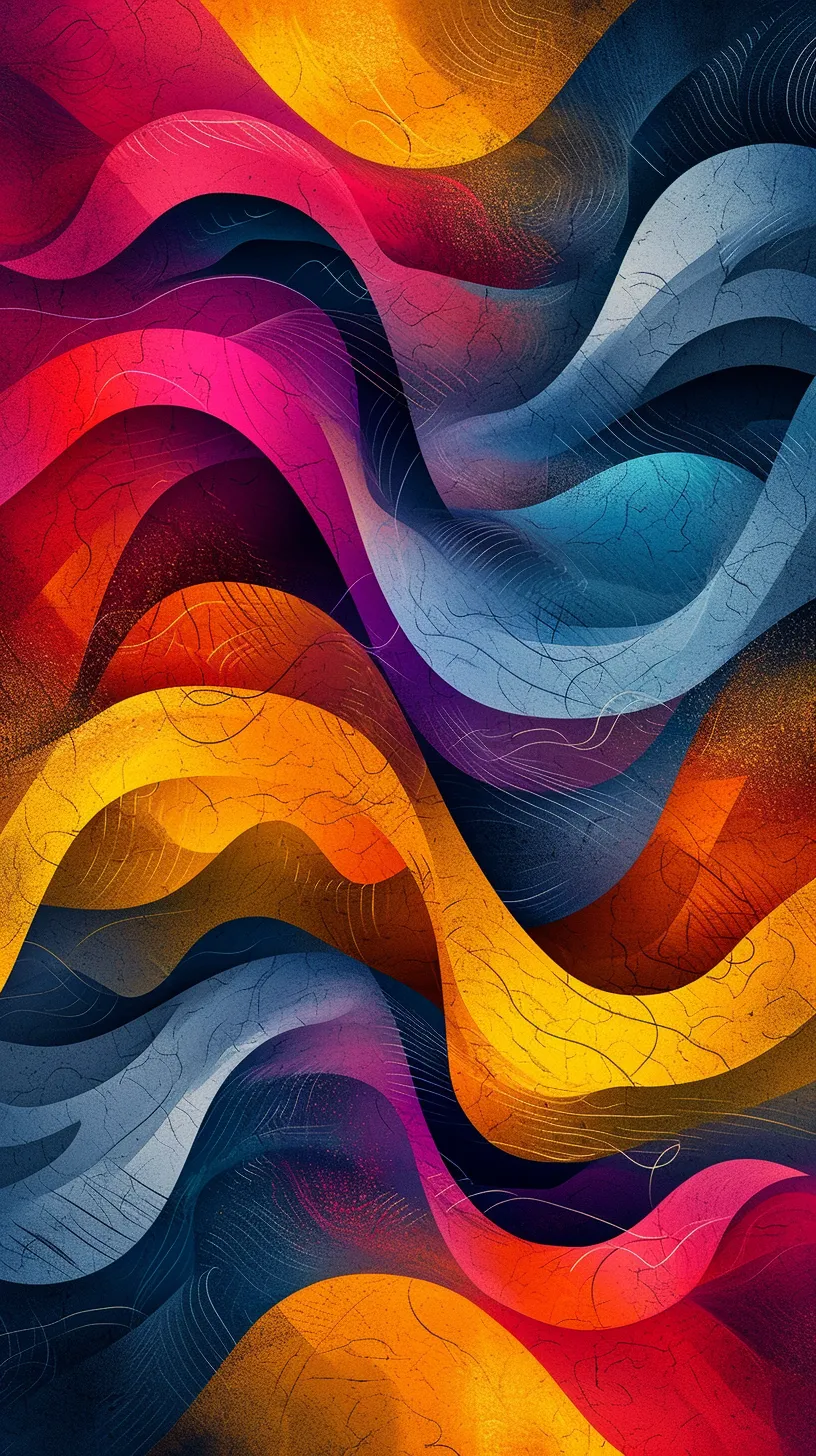 Creación de impresionantes olas con tonos vibrantes en el diseño