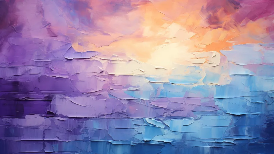 Abstract image with sunset color transitions over water