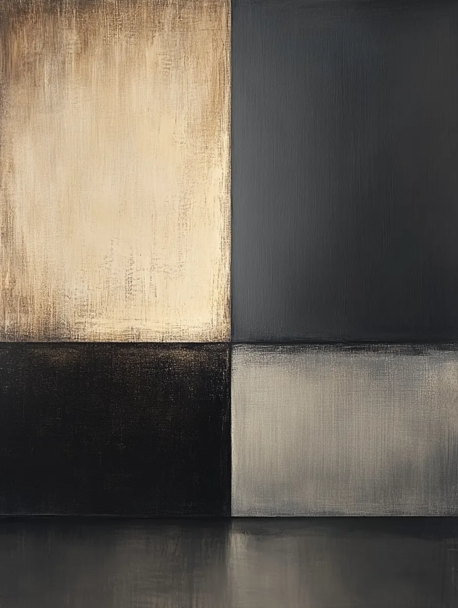 Modern Abstract Art Using Gold, Black, and Gray Shades