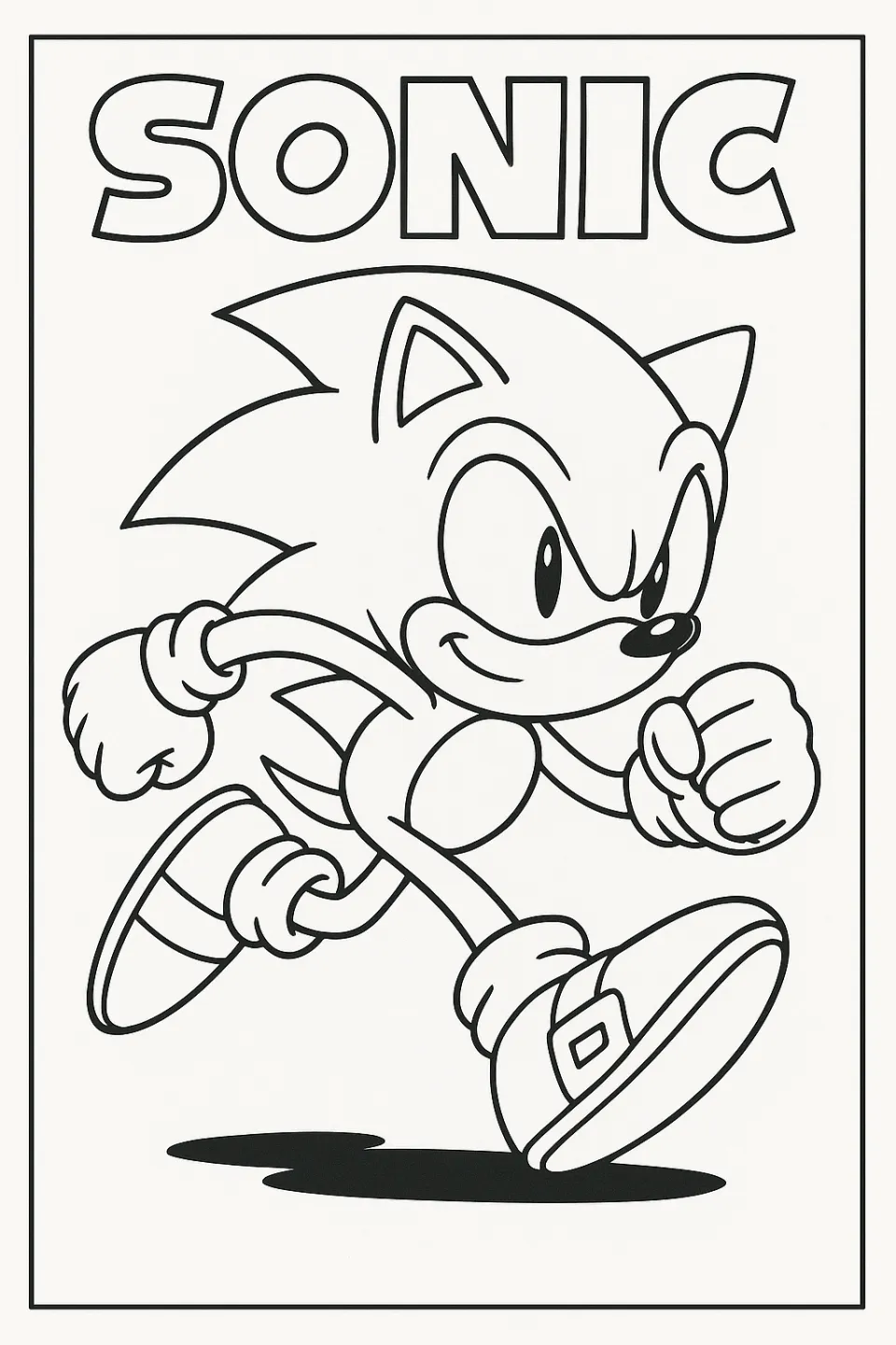 Coloring character Sonia from the video game Sonic the Hedgehog
