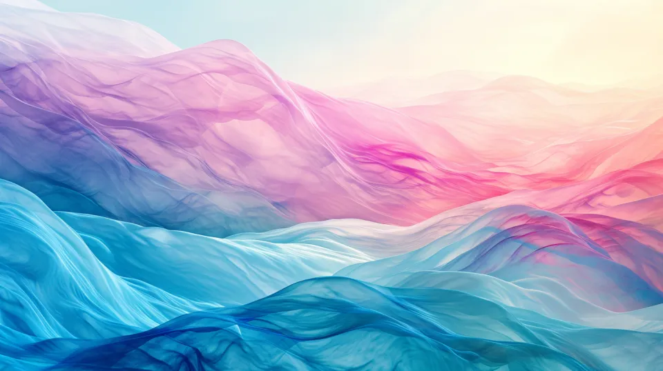 Beautiful abstract background with gradient waves in pink and blue tones