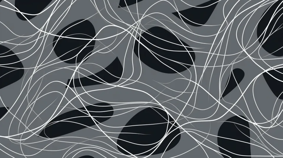 Complex Abstract Background with Geometric Shapes in Black Tones
