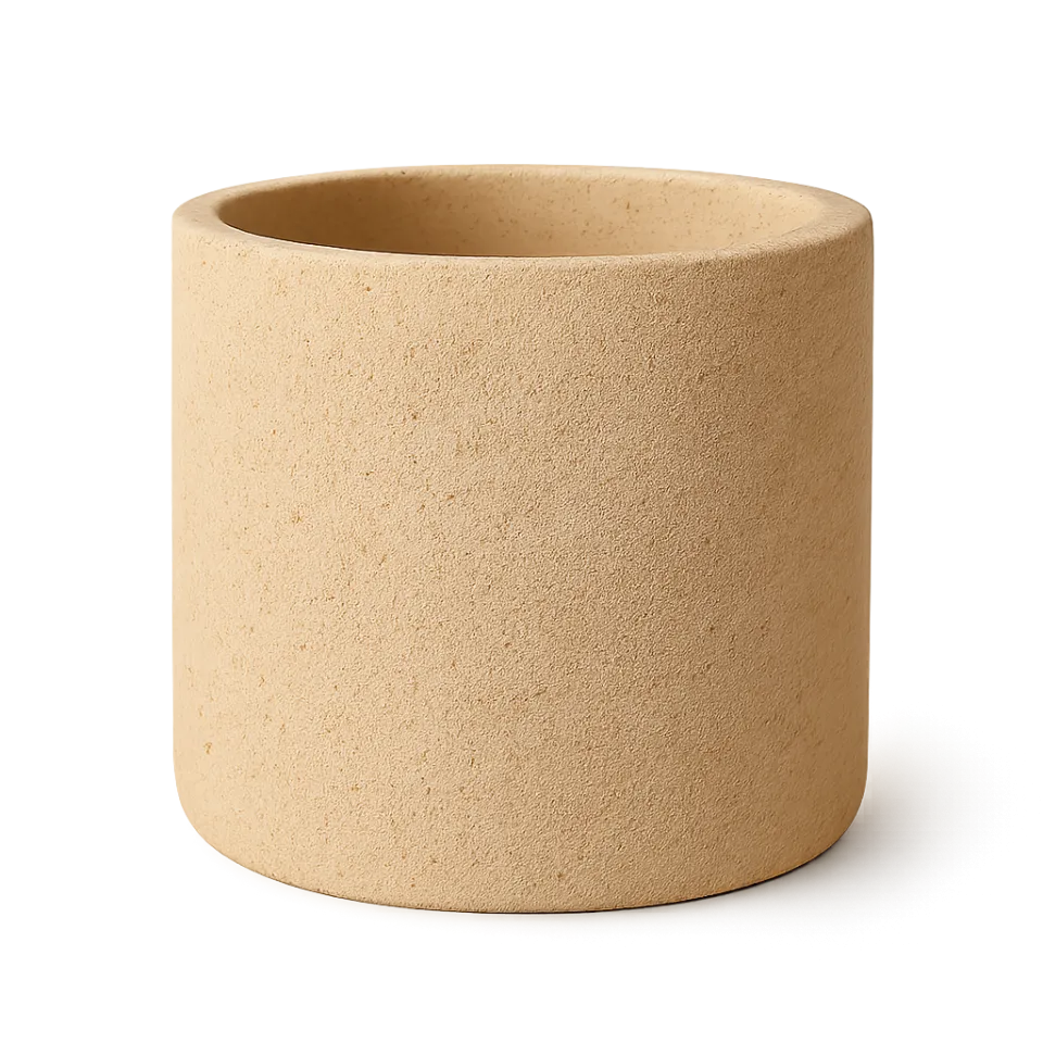 Contemporary ceramic flower pot with a matte texture
