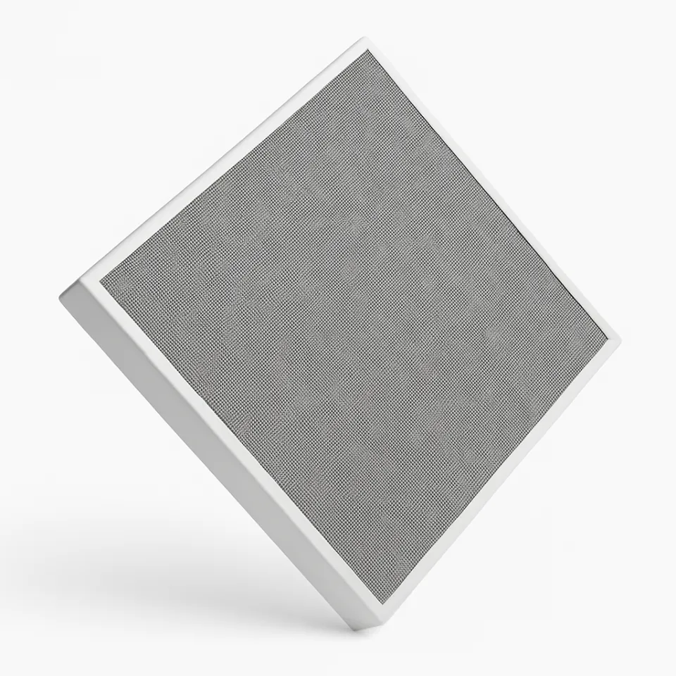 Aesthetic square speaker with a mesh surface for high-quality sound