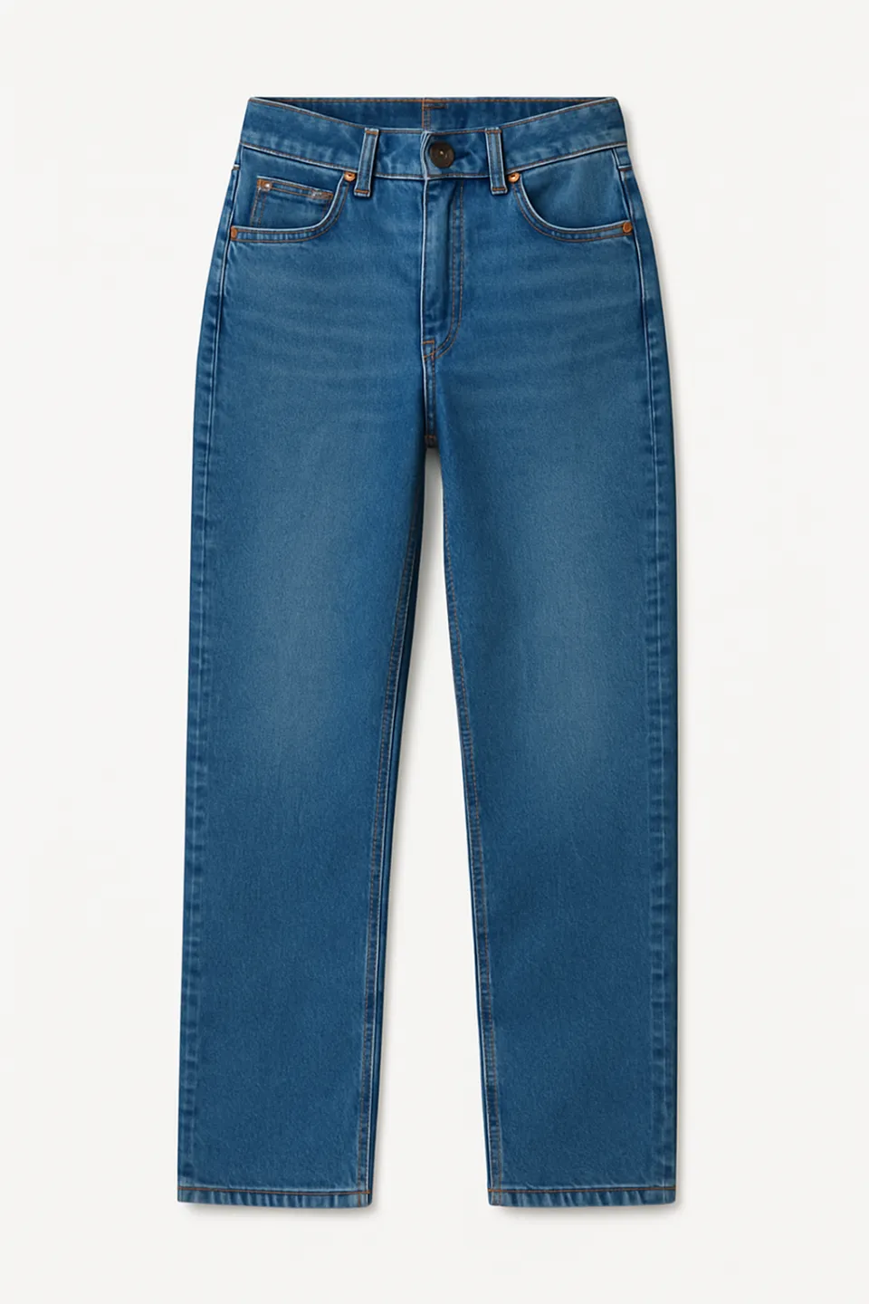 Stylish blue straight-leg jeans for everyday wear