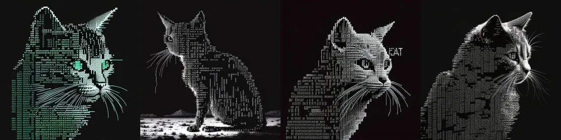 Запрос: A cat, ASCII art
