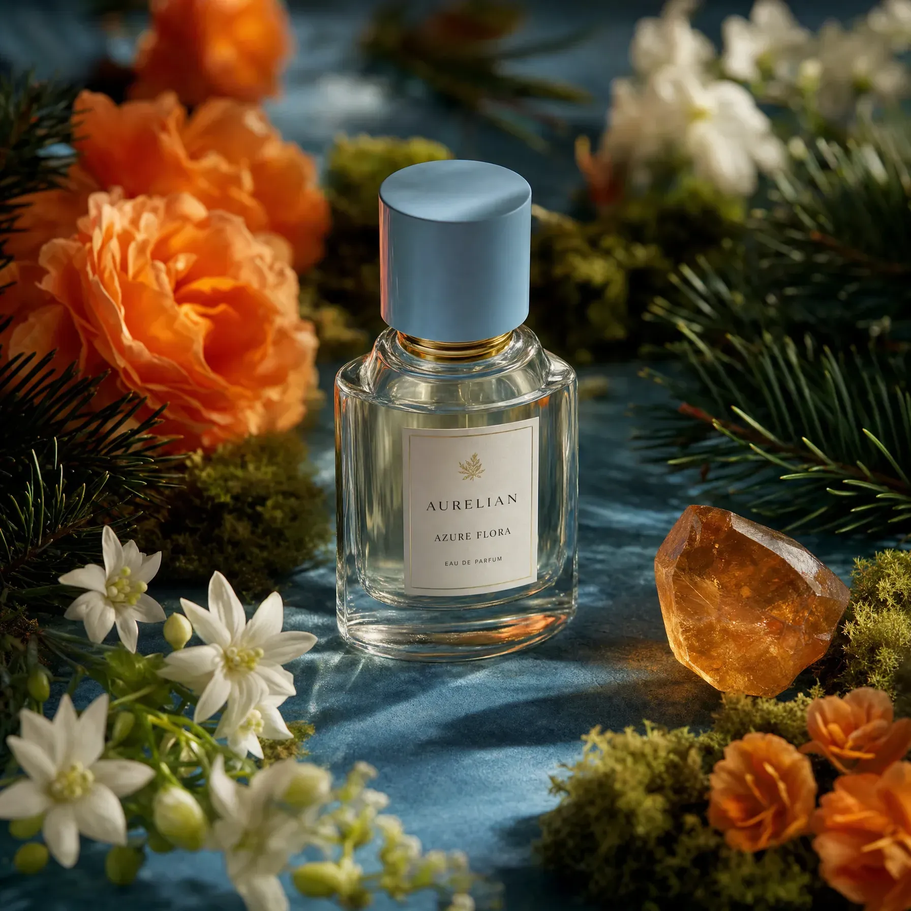 A perfume bottle generated in GPT Image with a legible label