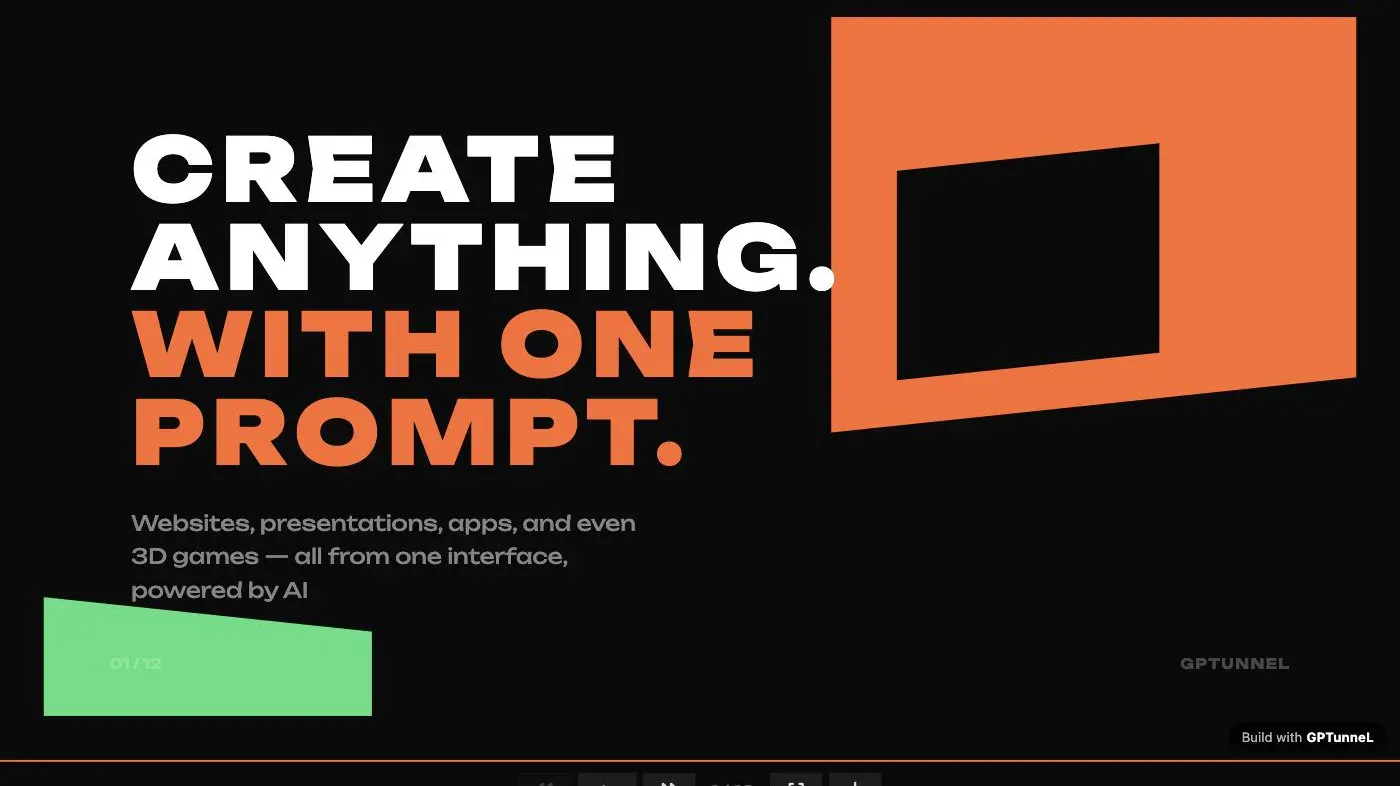 Create anything with one prompt