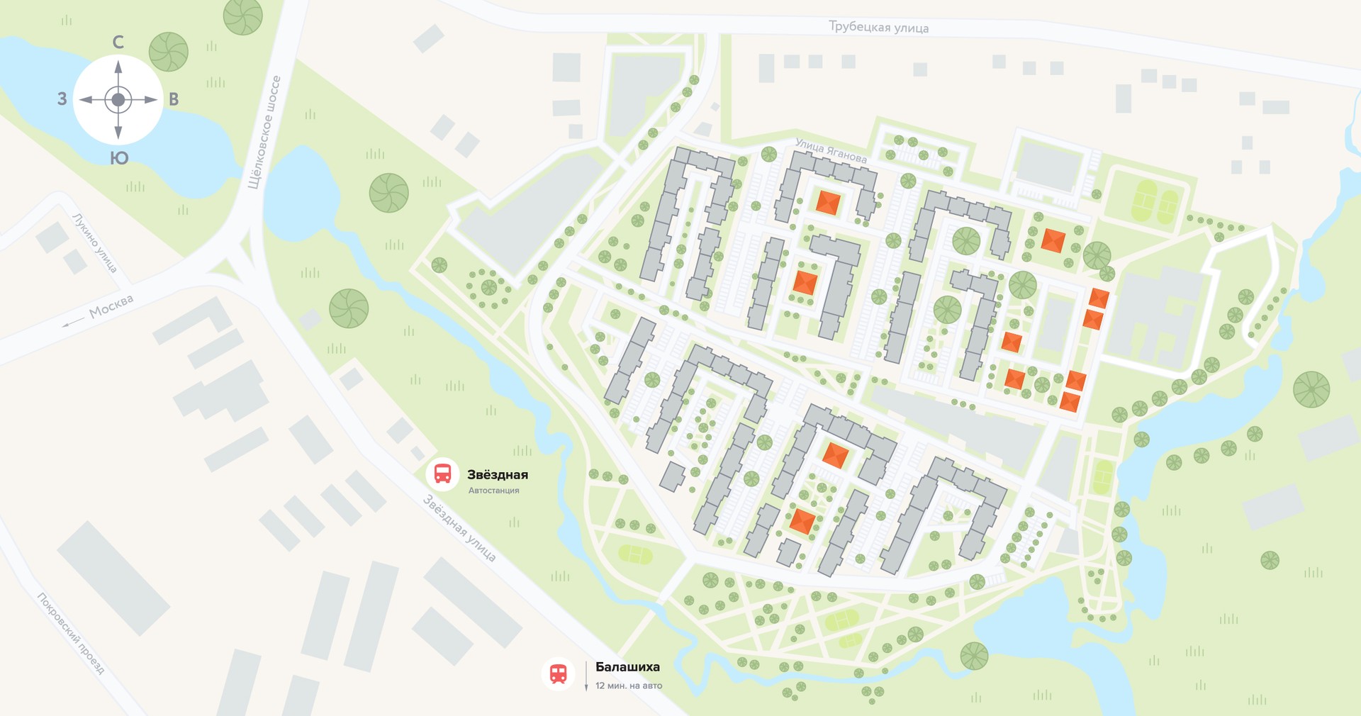 Двухкомнатная квартира 🏠 51.49 м2 на 25 этаже в ЖК «Пехра» | ГК Гранель