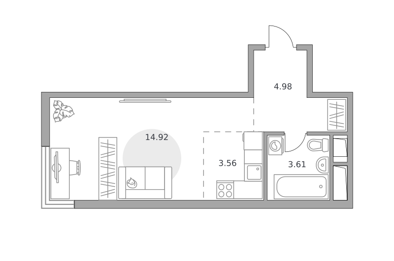 Планировка Студия