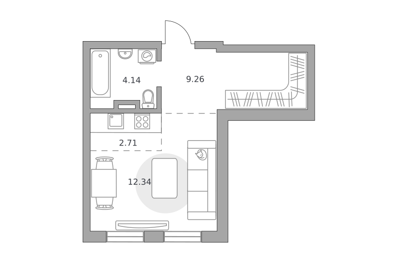 Планировка Студия