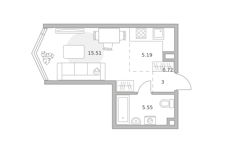 Планировка Студия
