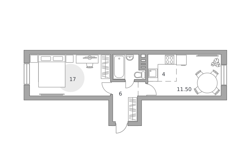 Планировка 2-комн.