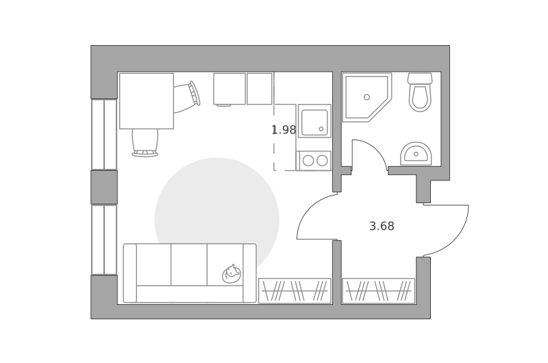 Планировка Студия