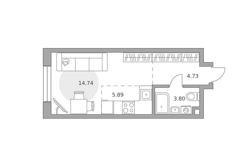 Планировка Студия