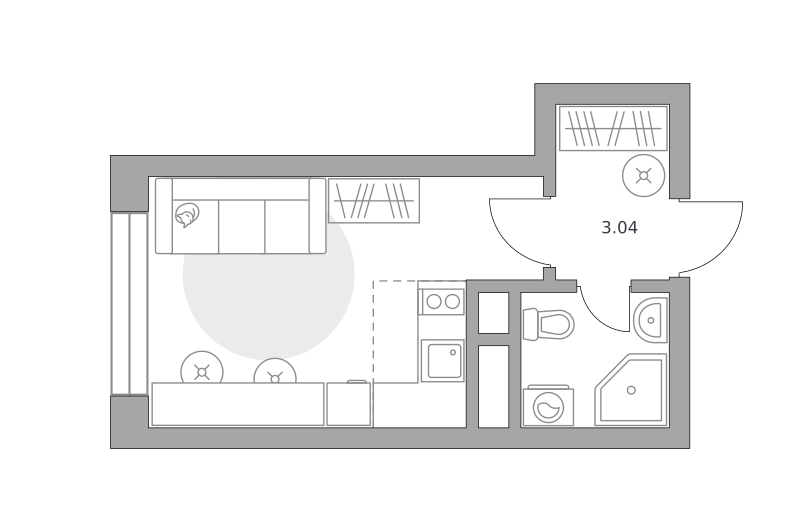 Планировка Студия
