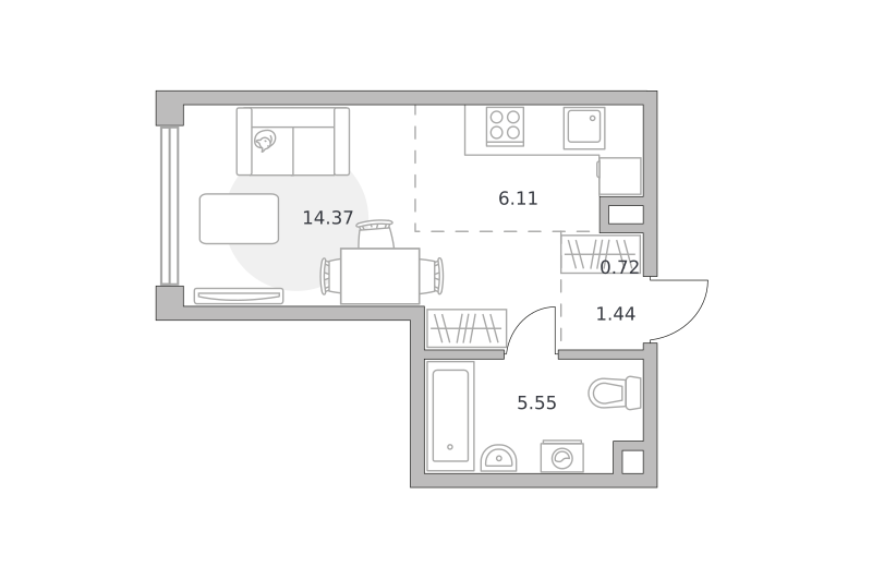 Планировка Студия
