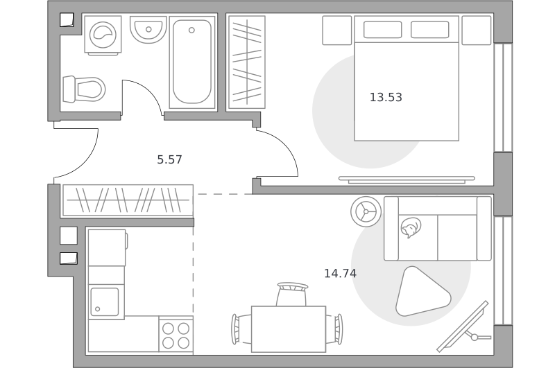 Планировка 2-комн.