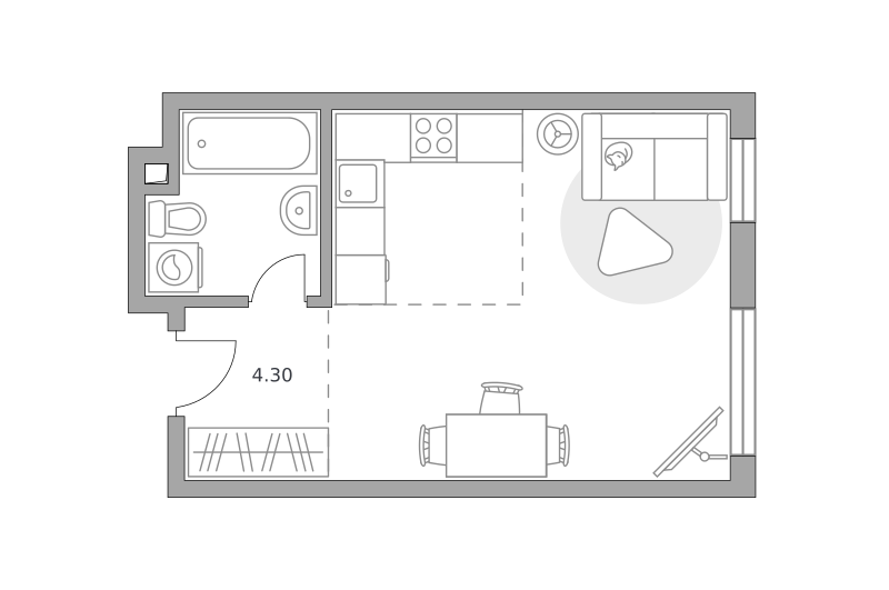 Планировка Студия