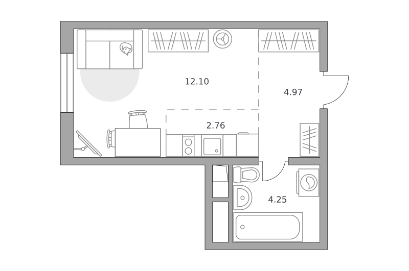 Планировка Студия