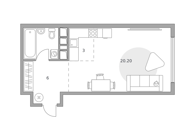 Планировка Студия