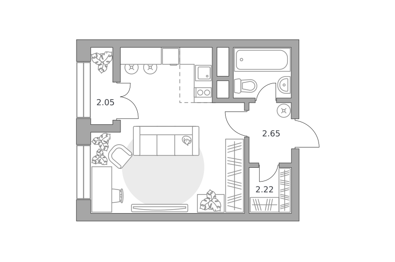 Планировка Студия