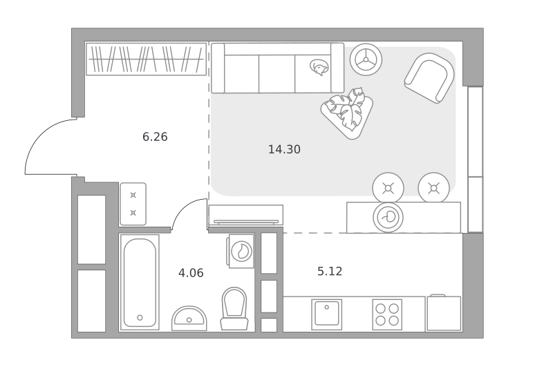 Планировка Студия